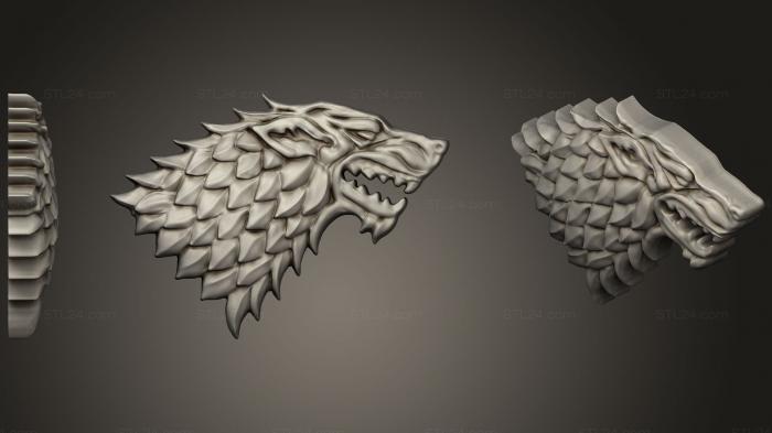Jewelry (Stark Direwolf, JVLR_1161) 3D models for cnc